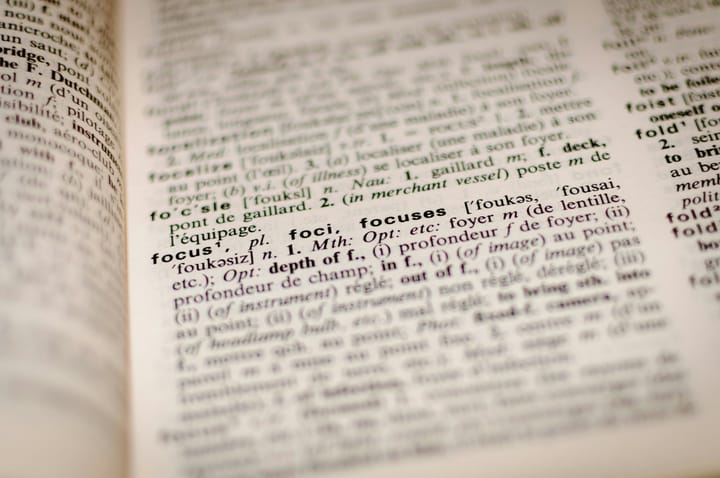 The line of words